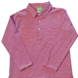 NWOT Classic Whimsy Red & White Striped Long sleeve polo